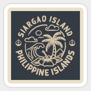 Siargao.Island Tourist spot Logo Design Sticker